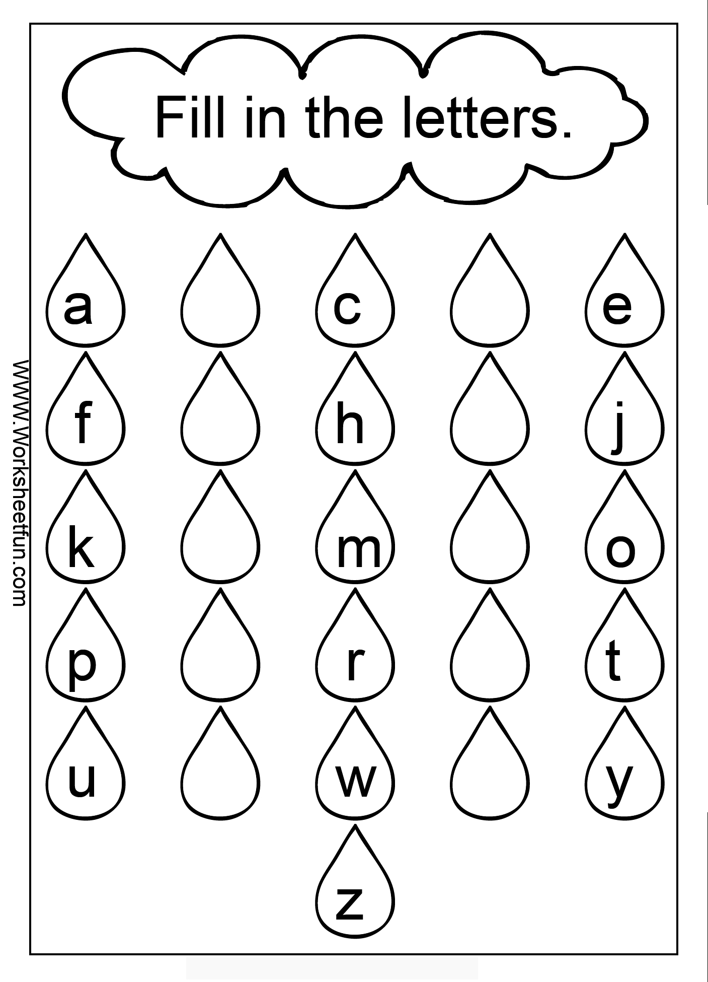 Missing Lowercase Letters – Missing Small Letters / Free Printable in Printable Lower Case Alphabet Worksheets