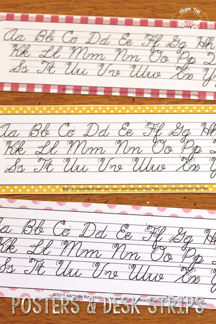 Cursive Alphabet Strip Printable