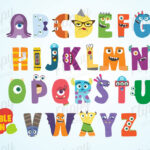 Monsters Themed Alphabet Letters/ Instant Download/ Printable Pertaining To Printable Monster Alphabet Letters