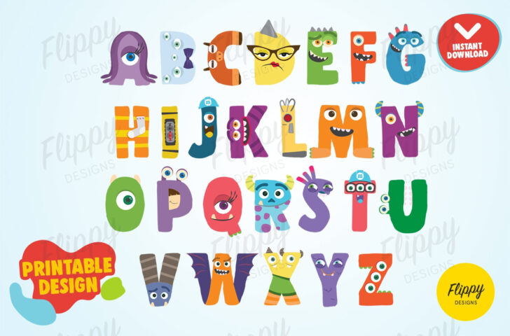 Printable Monster Alphabet Letters