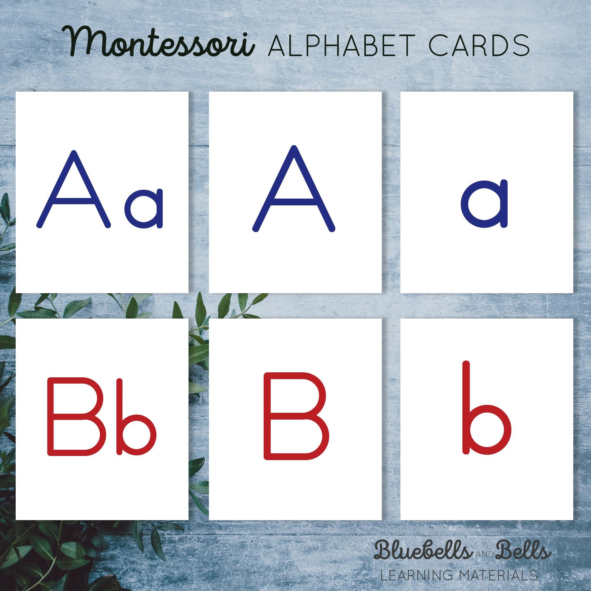 Montessori Alphabet Cards Printable. Letter Flash Cards Digital throughout Printable Montessori Alphabet Cards