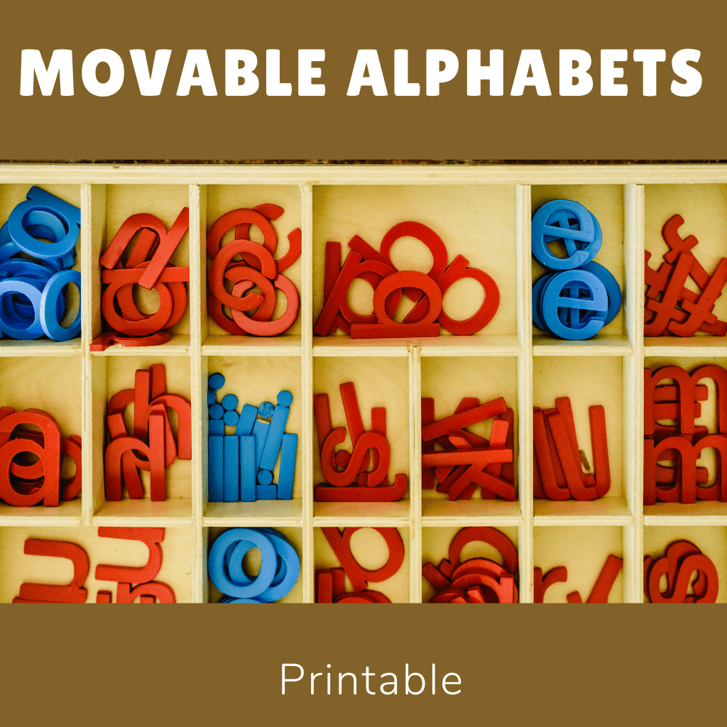 Montessori Moveable Alphabets intended for Free Printable Montessori Moveable Alphabet