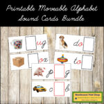 Moveable Alphabet Sound Cards Bundle Black/Red Cursive Primary Throughout Printable Moveable Alphabet Free