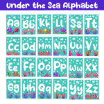 Ocean Alphabet, Under The Sea Classroom Decor, Printable Letters Within Under The Sea Alphabet Printable