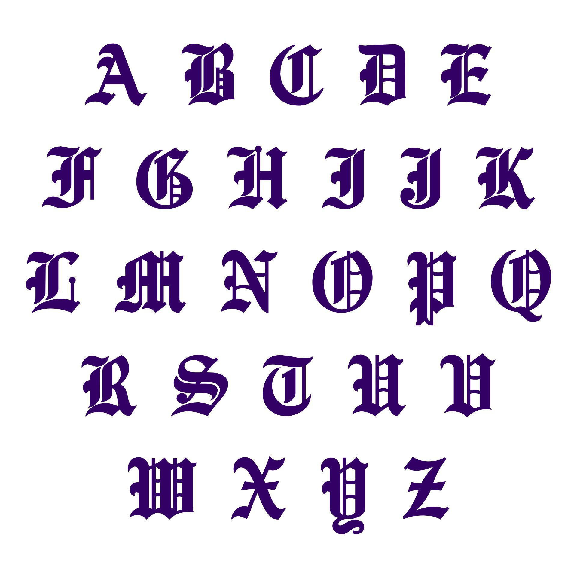 Old English Alphabet A-Z - 10 Free Pdf Printables | Printablee intended for Free Printable Old English Alphabet Letters