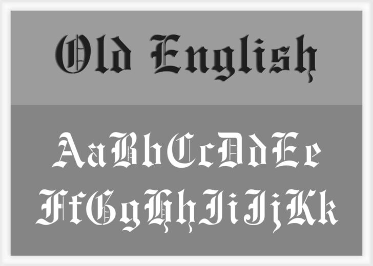 Printable Old English Alphabet