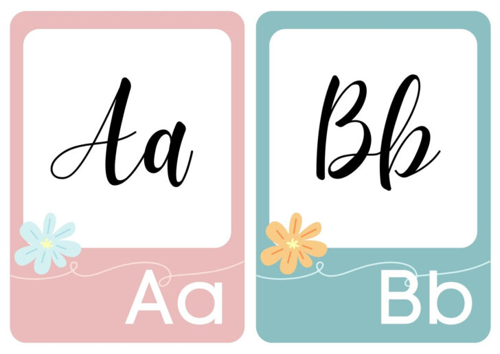 A to Z Printable Cursive Alphabet Flash Cards