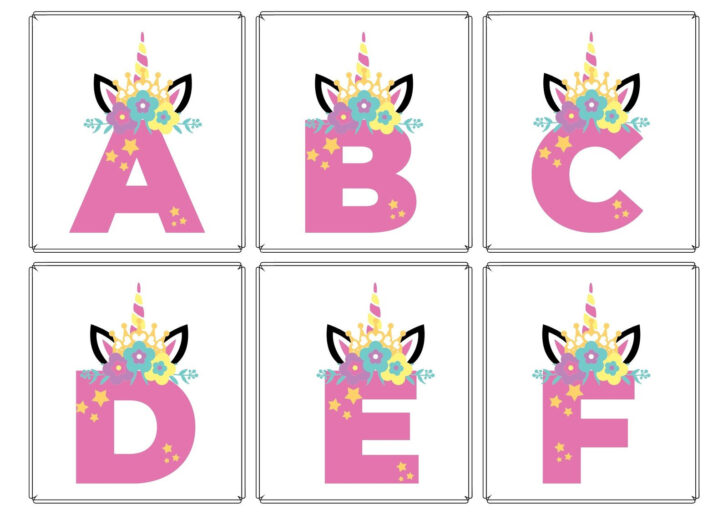 Free Printable Unicorn Alphabet Letters
