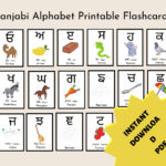 Panjabi Flashcards L Learn Languages At Home L Homeschooling L Educational  Resources L Alphabet Flashcards L Suitable For Kids And Adults Regarding Punjabi Alphabet Flash Cards Printable