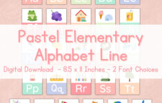Pastel Classroom Decor Pastel Alphabet Line Printable Elementary inside Alphabet Line For Classroom Printable