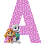 Paw Patrol Alphabet Letters   Skye And Everest   Oh Partyland Throughout Free Paw Patrol Alphabet Printable