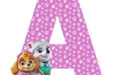 Paw Patrol Alphabet Letters – Skye And Everest – Oh Partyland throughout Free Paw Patrol Alphabet Printable