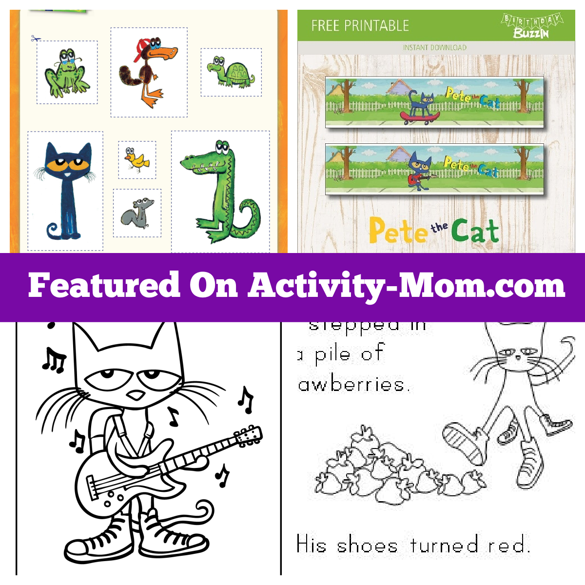 Pete The Cat Printables And Activities (Free) - The Activity Mom throughout Pete The Cat Alphabet Printable