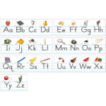 Photo Traditional Manuscript Alphabet Lines Bulletin Board Set Regarding Printable Alphabet Strip For Wall