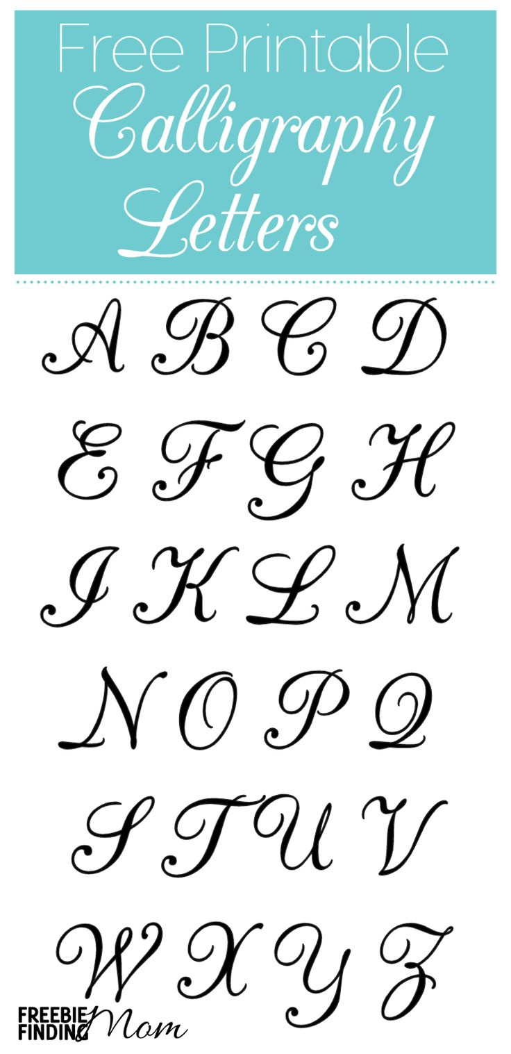 Pin Page for Free Printable Calligraphy Alphabet Stencils