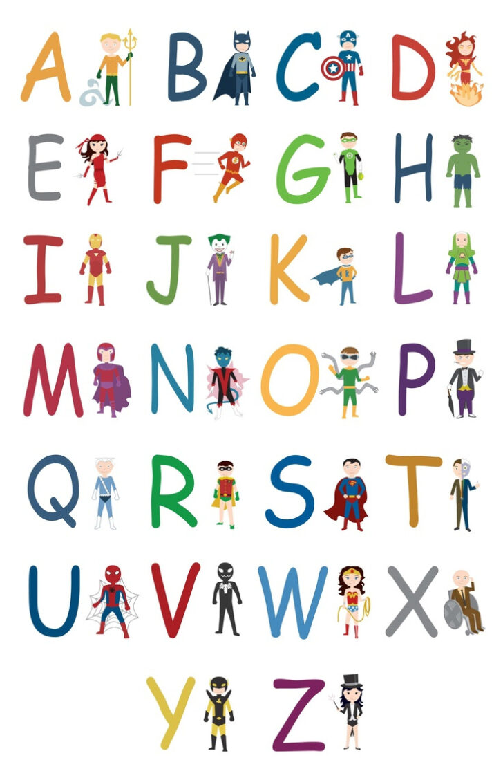 Superhero Alphabet Letters Printable