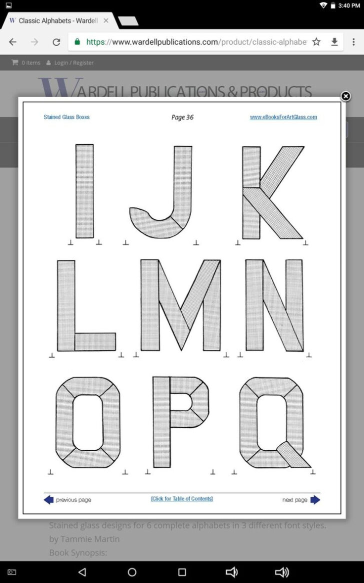 Printable Stained Glass Alphabet Patterns Free