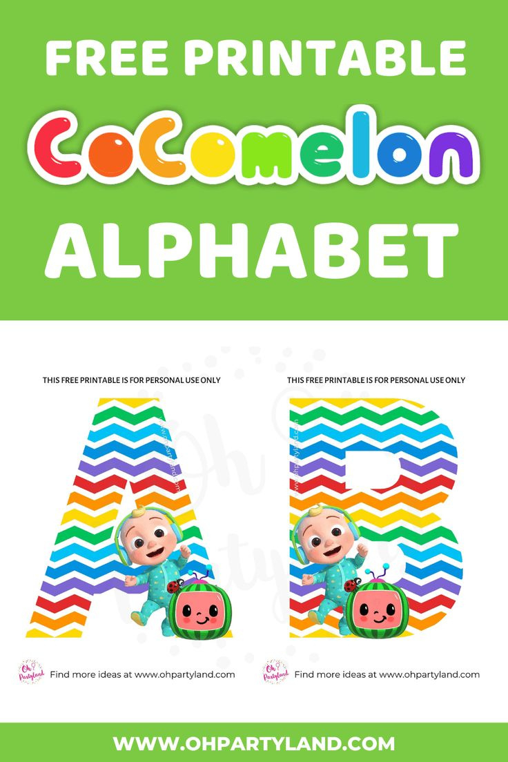 Pin Page with Cocomelon Alphabet Letters Printable