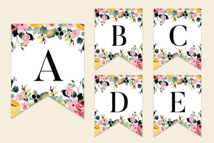 Alphabet Banner Letters Free Printable