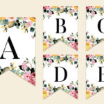 Pink & Yellow Floral Letters Banner | Mrs. Merry Within Free Printable Floral Alphabet Letters