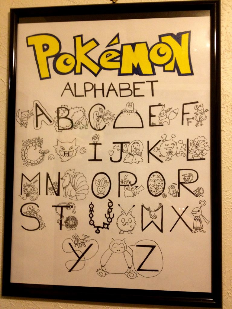 Pokemon Alphabetdindintobert On Deviantart in Free Printable Pokemon Alphabet Letters