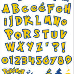 Pokemon Font Svg Vector. Pokémon Alphabet Letters Numbers Pokemon Within Free Printable Pokemon Alphabet Letters