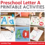 Preschool Letter A   In My World Pertaining To Alphabet Activities For Preschoolers Free Printable