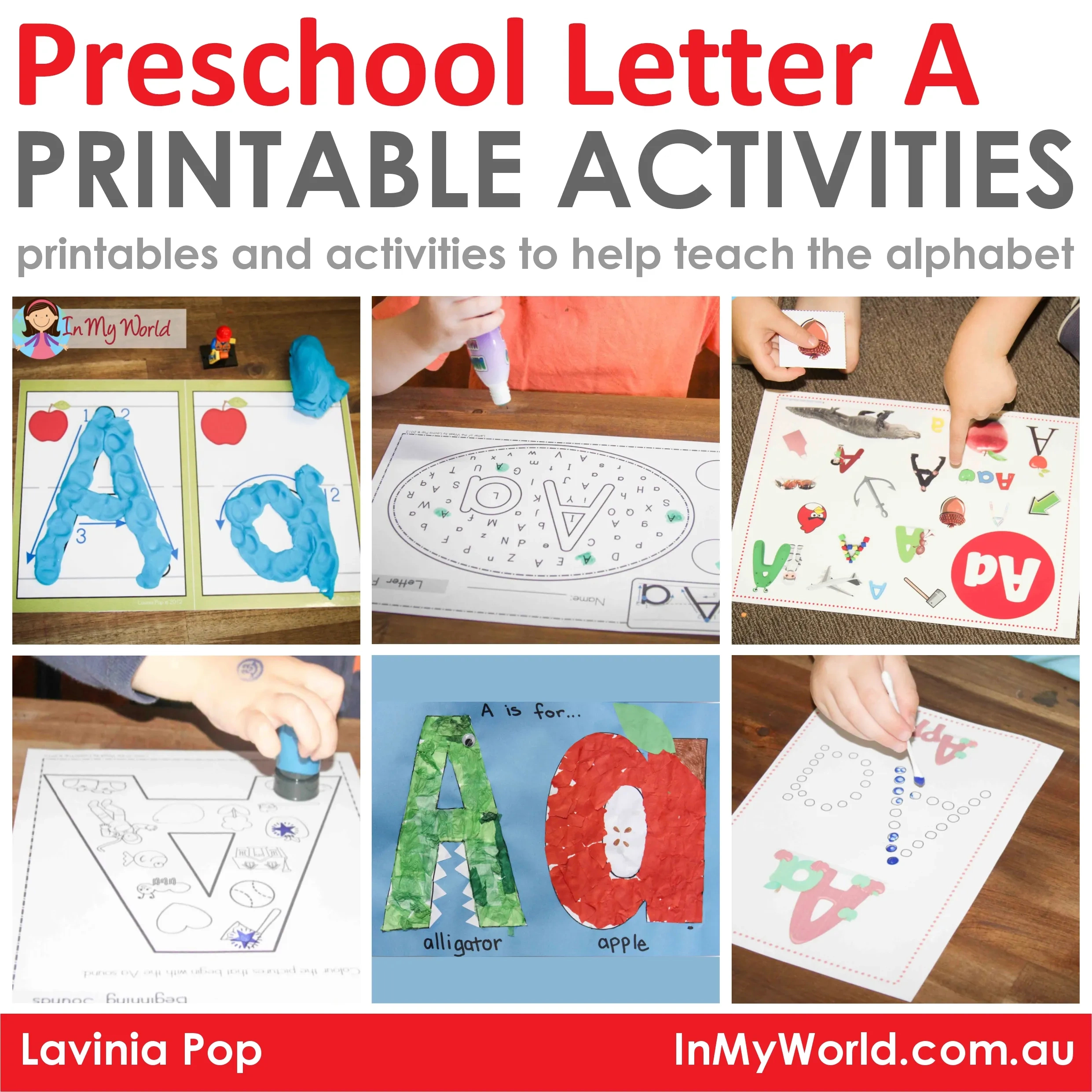 Preschool Letter A - In My World pertaining to Alphabet Activities For Preschoolers Free Printable