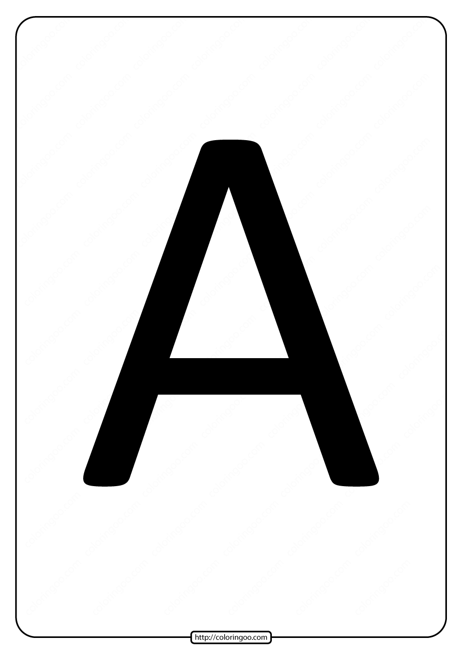 Printable A4 Size Uppercase Letters A Worksheet intended for A4 Size Printable Alphabet Letters