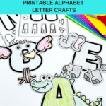 Printable Alphabet Animal Letter Crafts   Planning Playtime Within Alphabet Letters Animals Printable