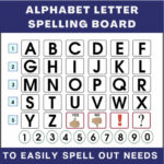 Printable Alphabet Letter Spelling Board For Non Speaking Children And  Adults | Say It With Symbols Aac   Etsy Pertaining To Printable Alphabet Board For Communication