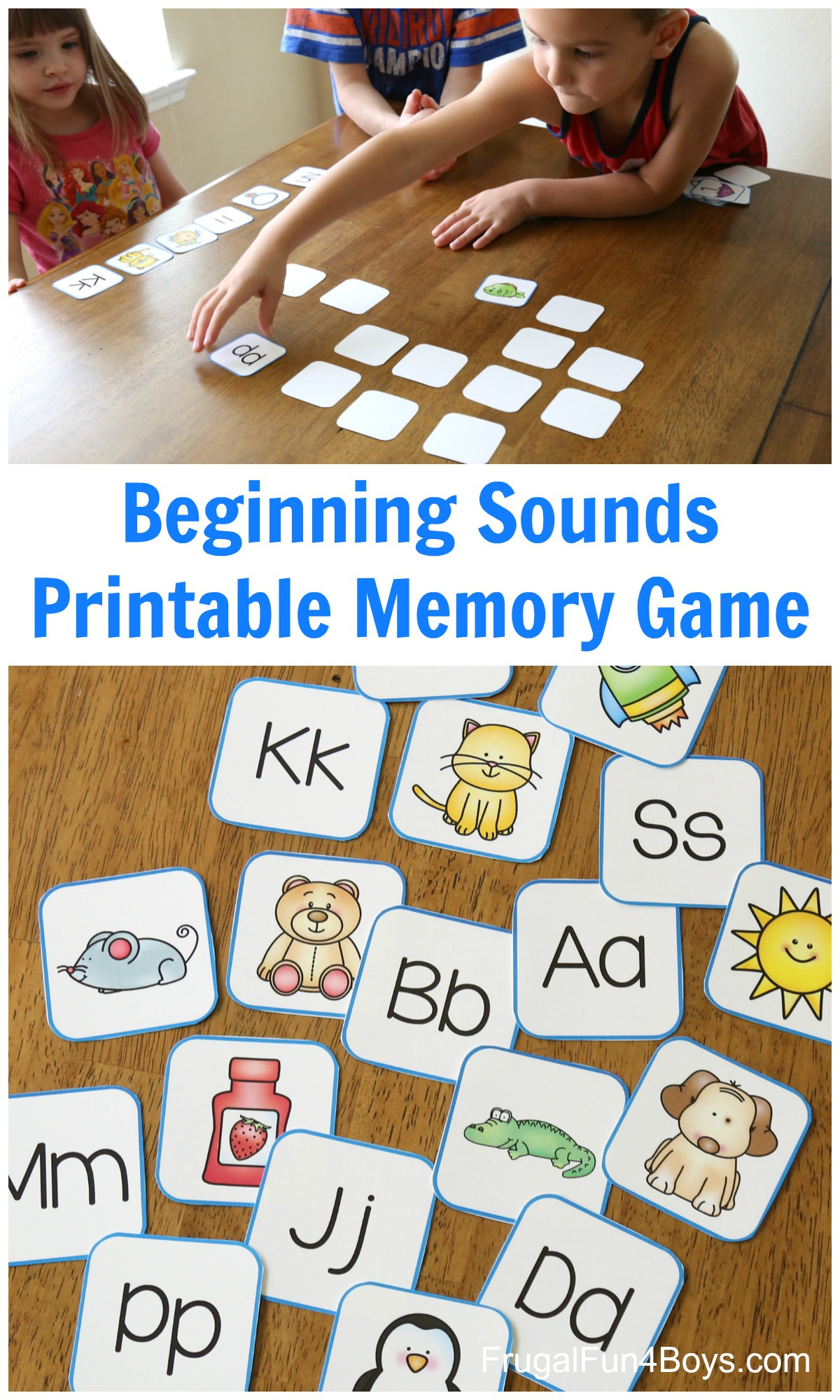 Printable Alphabet Memory Game Cards - Frugal Fun For Boys And Girls for Printable Alphabet Games For Kindergarten
