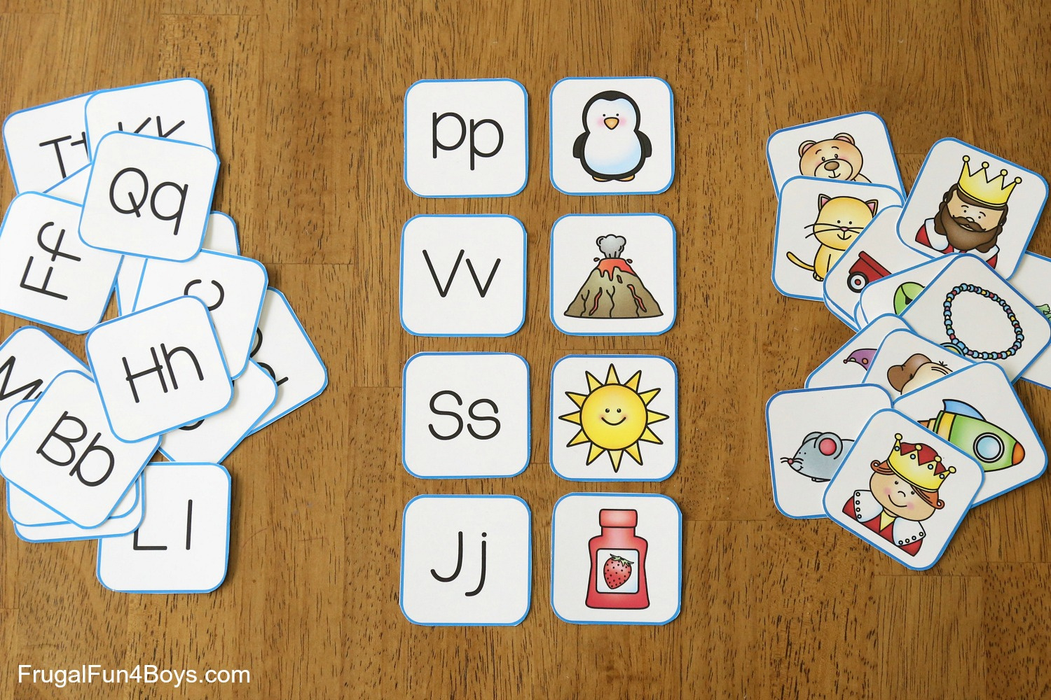 Printable Alphabet Memory Game Cards - Frugal Fun For Boys And Girls in Alphabet Memory Game Printable
