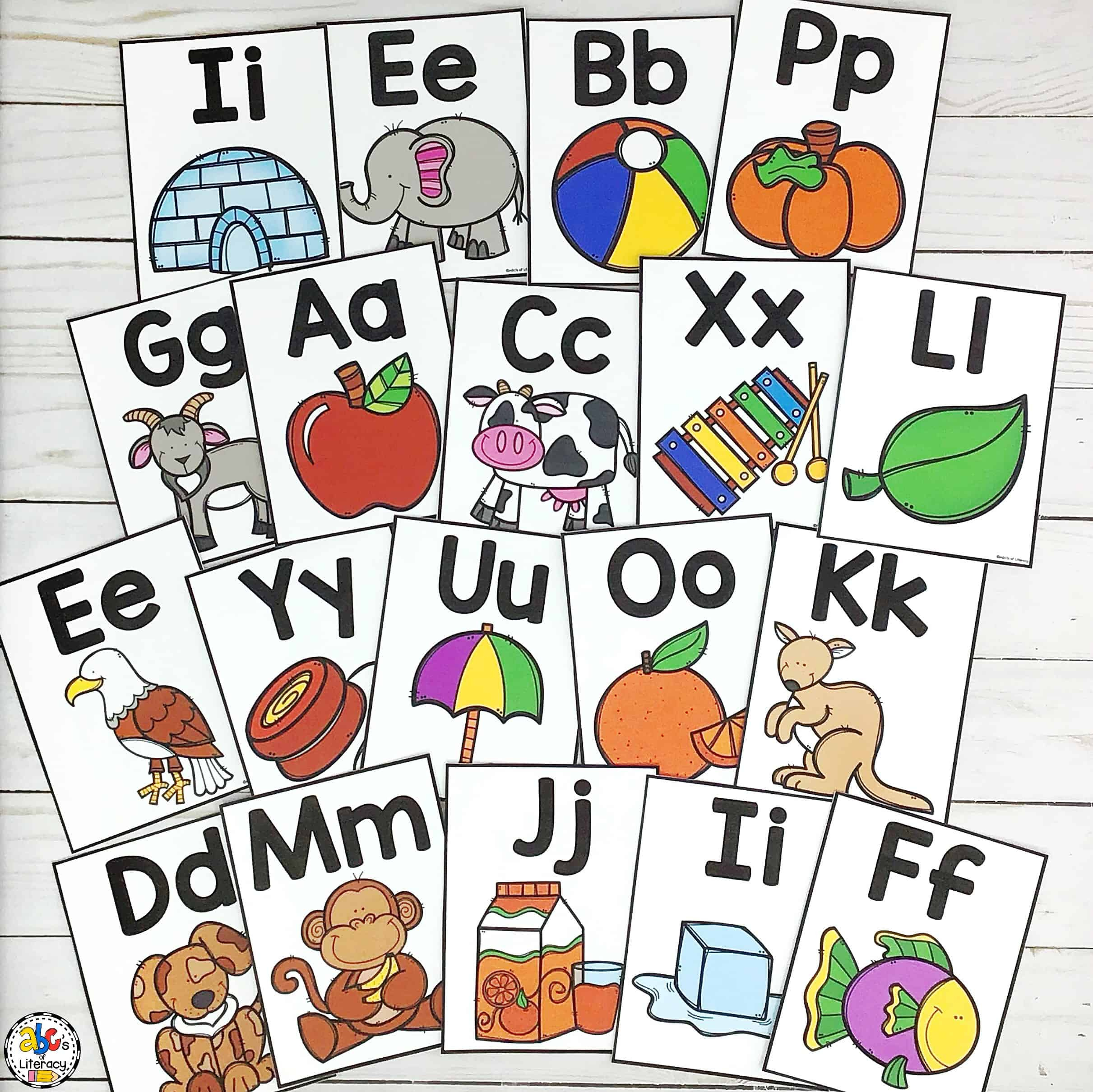 Printable Alphabet Posters for Alphabet Pictures For Each Letter Printable