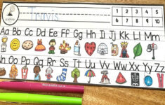 Printable Alphabet Strip For Desk And Tables – Little Learning Corner throughout Free Printable Alphabet Line For Desk