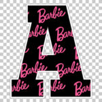 Printable Barbie Alphabet Letters With Printable Barbie Alphabet Letters