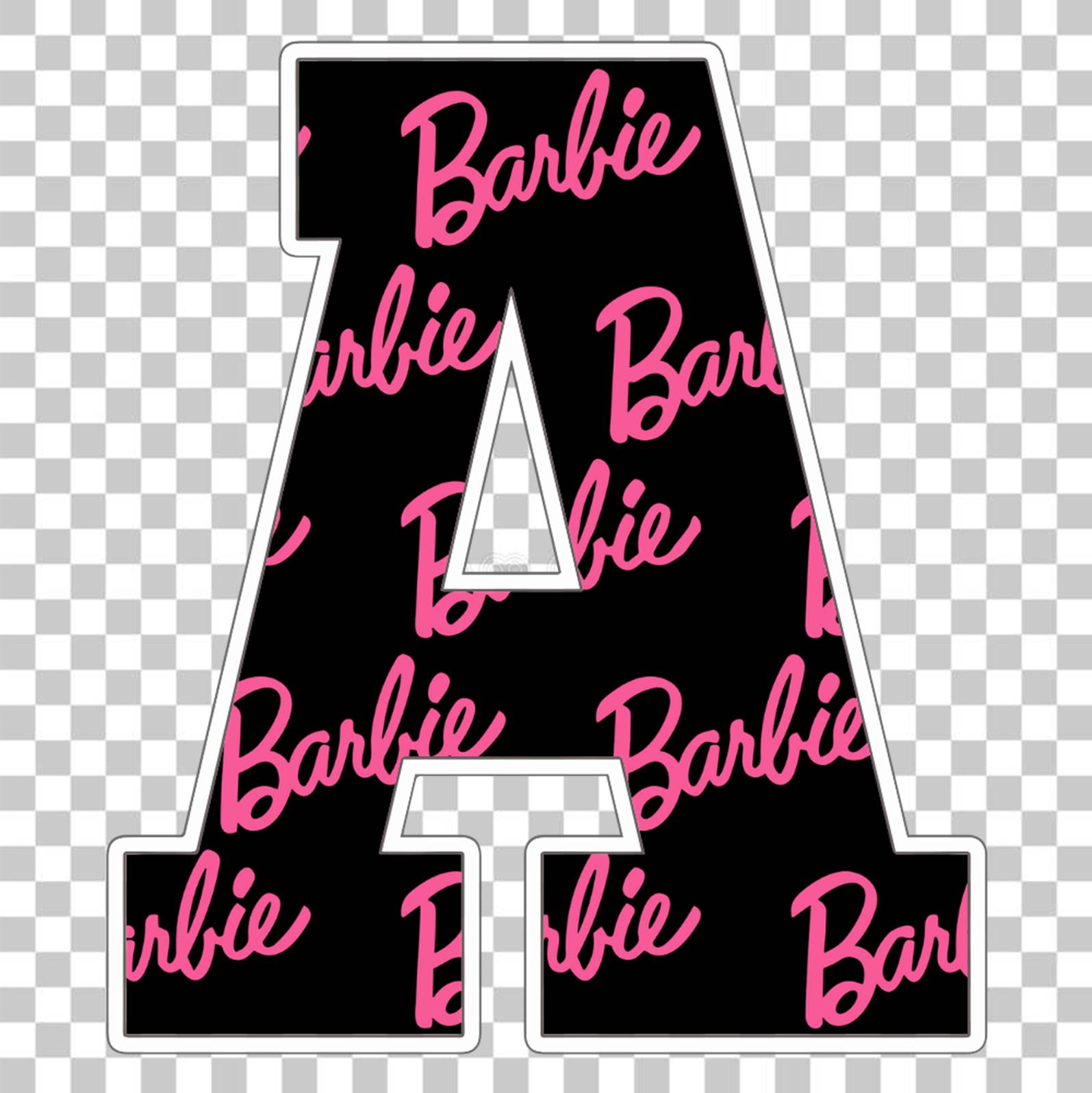 Printable Barbie Alphabet Letters with Printable Barbie Alphabet Letters