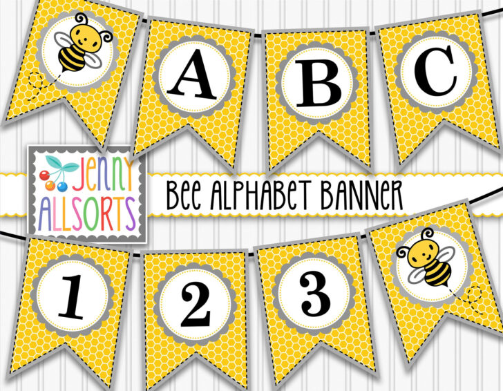 Printable Bee Alphabet Letters