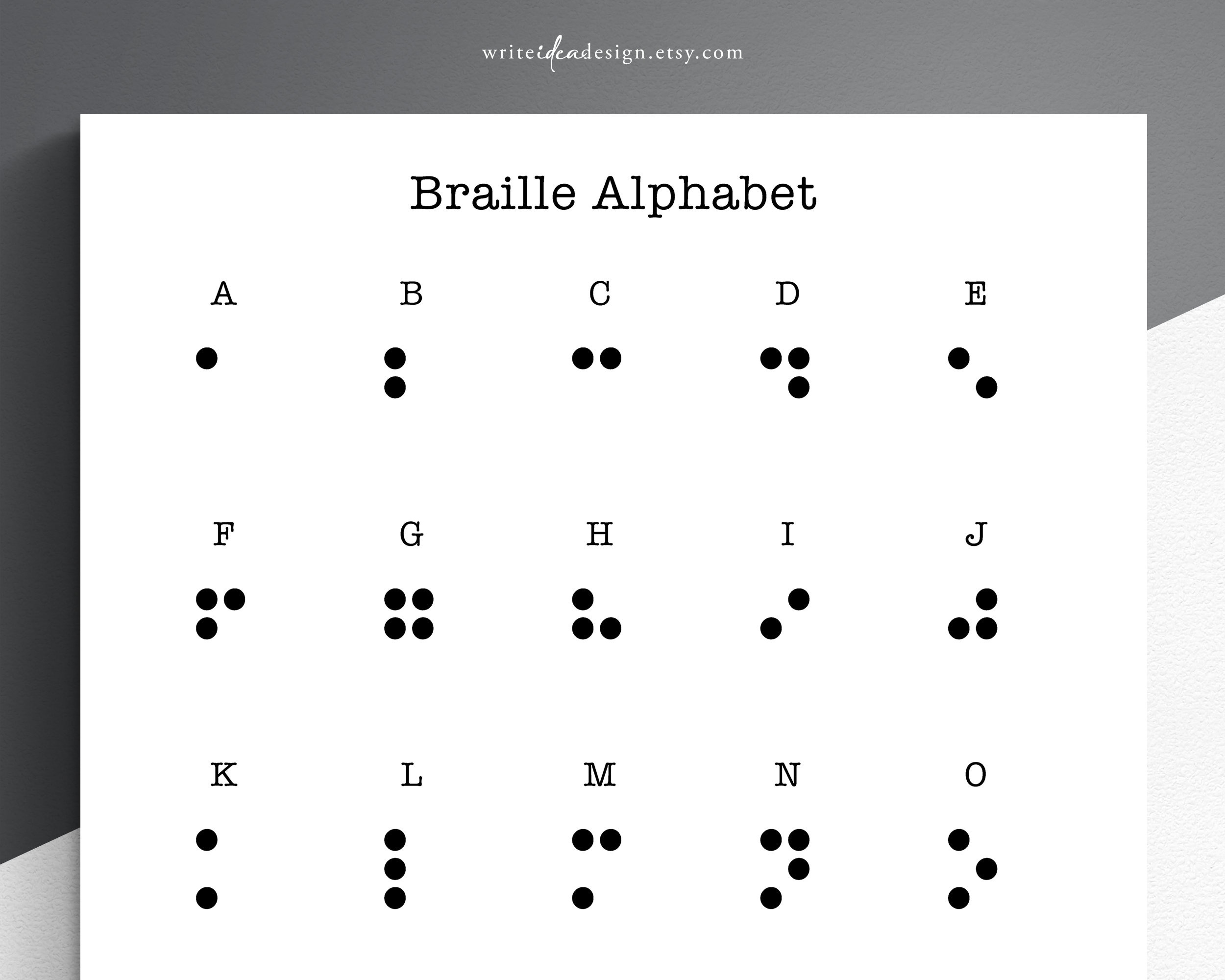 Printable Braille Alphabet Sheet Full Alphabet. Braille Letters for Braille Alphabet Chart Printable