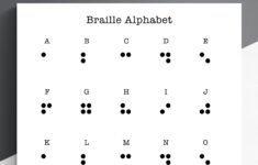 Printable Braille Alphabet Sheet Full Alphabet. Braille Letters for Free Printable Braille Alphabet Chart