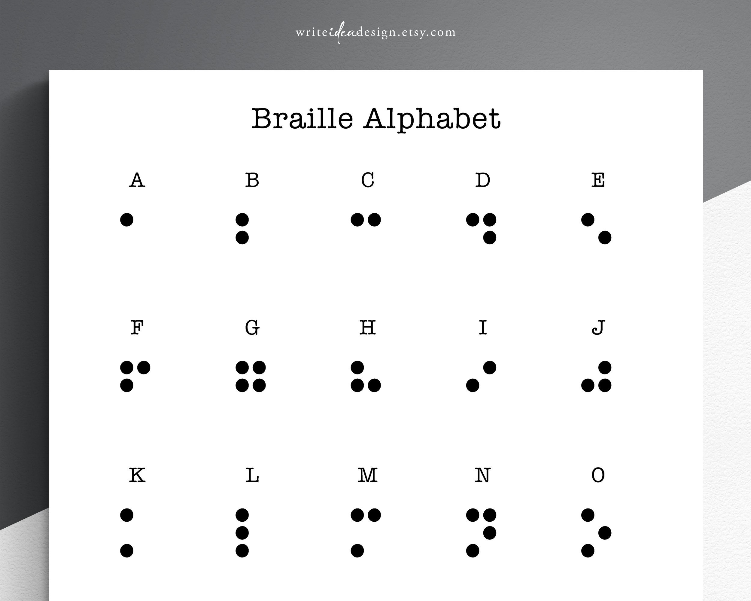 Printable Braille Alphabet Sheet Full Alphabet. Braille Letters pertaining to Braille Alphabet Cards Printable