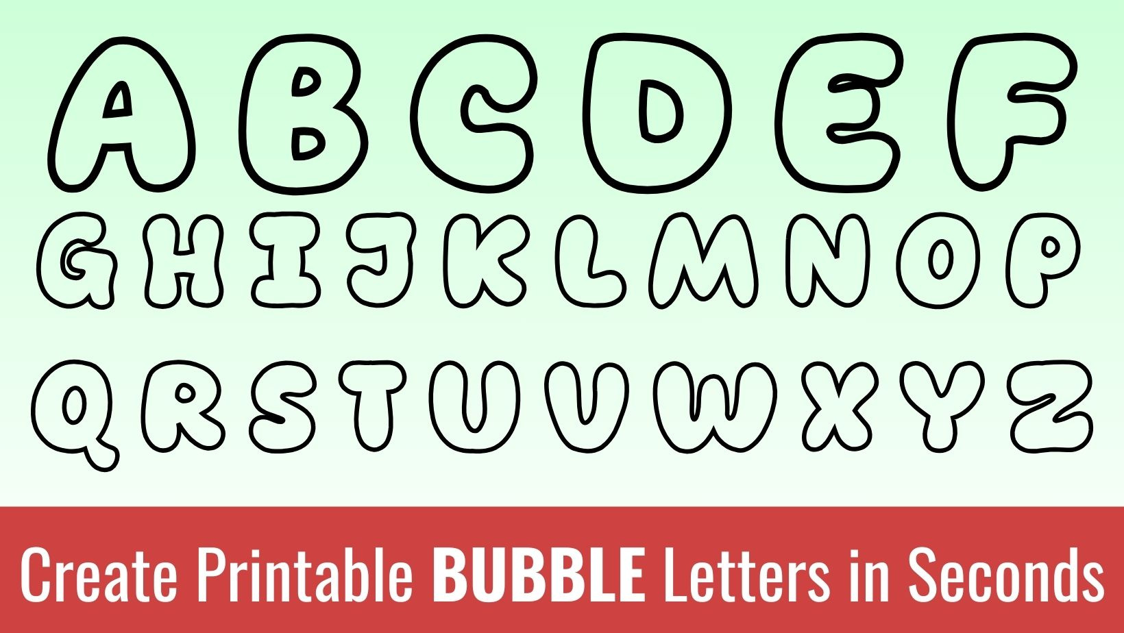 Printable Bubble Letters: Free Alphabet Font &amp;amp; Letter Templates for Free Bubble Alphabet Letters Printable