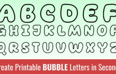 Printable Bubble Letters: Free Alphabet Font & Letter Templates regarding Free Printable Bubble Letters Alphabet