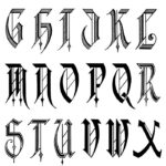 Printable Calligraphy Alphabet Throughout Old English Calligraphy Alphabet Printable