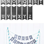 Printable Chalkboard Letters Cake Bunting Pertaining To Downloadable Free Printable Cake Bunting Alphabet