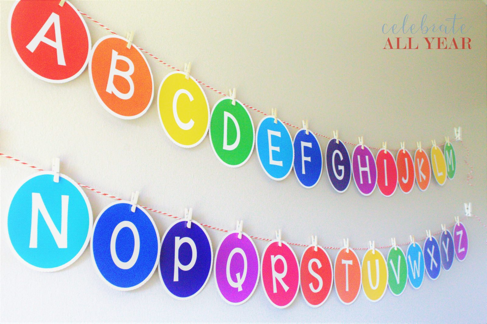 Printable Classroom Alphabet Banner – Celebrate All Year within Printable Alphabet Banner For Classroom