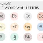 Printable Classroom Word Wall Alphabet Letter Display   Etsy Pertaining To Word Wall Alphabet Letters Printable