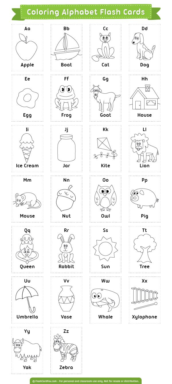 Printable Coloring Alphabet Flash Cards intended for Alphabet Flash Cards Printable Black and White
