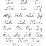 Printable Cursive Alphabet Chart Pdf (Upper And Lowercase Letters) Throughout Alphabet In Cursive Printable