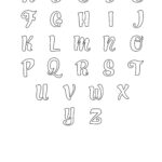 Printable Cursive Bubble Letters Alphabet Within Printable Script Alphabet Letters